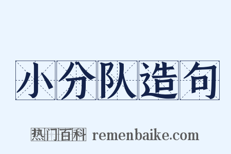 小分队造句是什么意思的图片